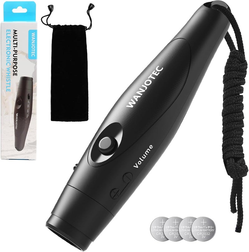 WANJOTEC Electronic Whistle for Teacher Coaches, 3 Tones Adjustable 130db Loudest High Volume Handheld Emergency Electric Whistles for Referee, P.E.Outdoor Sports Whistles with Lanyard - Image 1